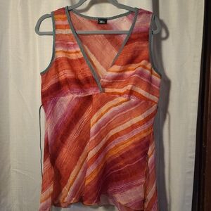 Vanity Multicolor Striped Tank Top
